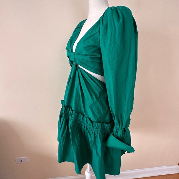 A.L.C. Alexa cutout ruffled tiered pleated cotton-poplin mini dress - Picture 5 of 13